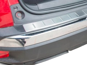 Накладка на задній бампер Peugeot 3008 II (P84; 17-23) - Omsa (срібна) 3