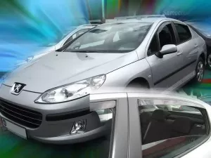 Дефлектори вікон Peugeot 407 (04-11) Sedan - Heko (вставні) 3