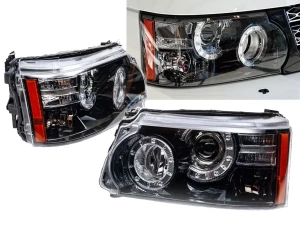 Фары передние Range Rover Sport I (L320; 10-13) - чёрные
