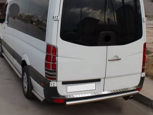 Накладка на задній бампер VW Crafter II (17-) - Omsa 8