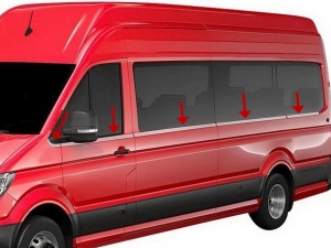 Хром нижні молдинги вікон VW Crafter II (17-) L3/L4 (довга база)