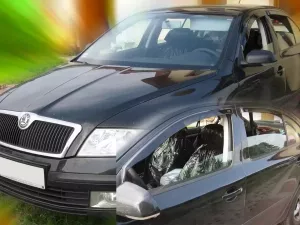 Дефлектори вікон Skoda Octavia II (A5; 04-12) Liftback - Heko (вставні) 4