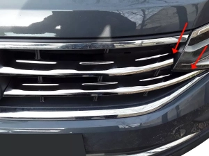 Хром накладки на решітку VW Tiguan II (20-23) рестайлінг - Carmos 4