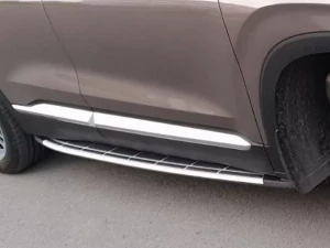 Пороги боковые Hyundai Santa Fe IV (TM; 19-23) - OEM стиль 3