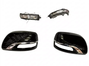 Крышки зеркал Toyota LC J150 Prado IV (09-23) - с поворителями (черные) 3