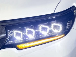 Фары Toyota LC J150 Prado IV (18-23) - 4-LED DRL (черные) 3