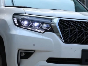 Фары Toyota LC J150 Prado IV (18-23) - 3-LED DRL (черные) 12