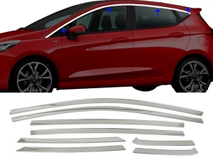 Хром верхние молдинги окон Ford Fiesta Mk8 (17-23) Htb Хром верхние молдинги окон Ford Fiesta Mk8 (17-23) Htb