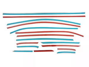 Хром полные молдинги окон Ford Fiesta Mk8 (17-23) Htb 4