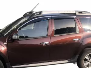 Дефлектори вікон Dacia Duster I (HS; 10-17) - Niken (з хром молдингом) 4