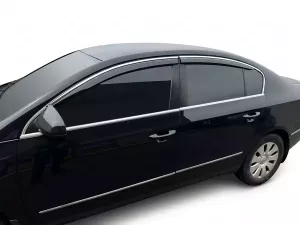 Дефлектори вікон VW Passat B6/B7 (3C; 11-15) Sedan - Niken (з хром молдингом) 5