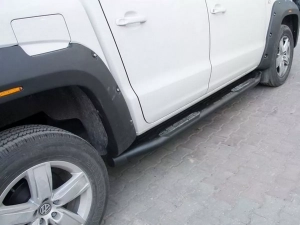 Пороги боковые Nissan Navara NP300 (D23; 15-) - Amazon Black 4