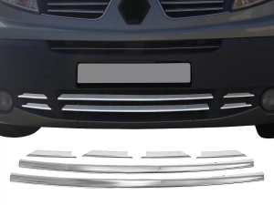 Хром накладки на бампер Renault Trafic II (07-14)