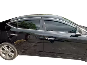 Дефлекторы окон Hyundai Elantra VI (16-20) Sd - Niken (с хром молдингом) 5