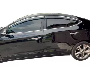 Дефлекторы окон Hyundai Elantra VI (16-20) Sd - Niken (с хром молдингом) 8