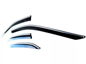 Дефлекторы окон Toyota Rav4 V (XA50; 19-25) - Hic (с хром молдингом) 4