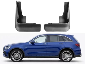 Бризковики передні Mercedes GLC X253 / C253 (15-22) з порогами - Premium