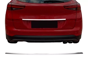 Хром накладка над номером Hyundai Tucson III (TL; 16-20) - короткая