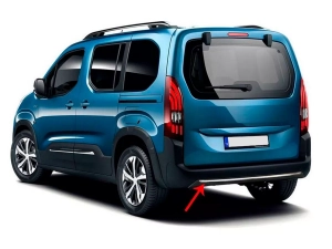 Хром на задній дифузор Peugeot Rifter (18-) 4