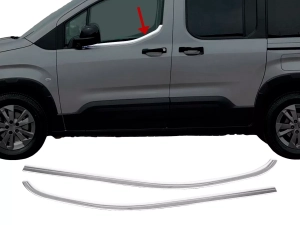 Хром нижние молдинги окон Peugeot Partner III / Rifter (18-)