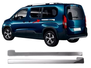 Хром молдинг под сдвижную дверь Peugeot Partner III / Rifter (18-)