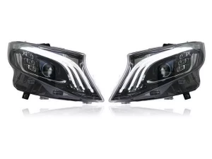 Фары передние Mercedes Vito III W447 (14-) - Led Maybach стиль
