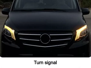 Фары передние Mercedes Vito III W447 (14-) - Led Maybach стиль 7