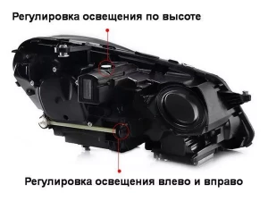 Фары Mercedes E W212 (13-16) - DRL диодные чёрные 6