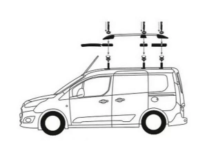 Рейлинги Ford Connect II (14-22) короткая база - Elegance (серебряные) 8