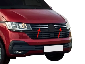 Хром накладки на решётку радиатора VW T6.1 (19-23) 6