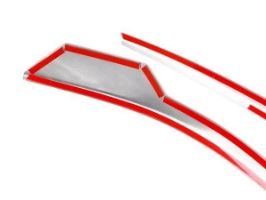 Хром реснички на фары VW T6.1 (19-23) - верхние 3