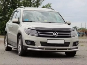 Защита передняя VW Tiguan I (5N; 07-15) - труба двойная 2