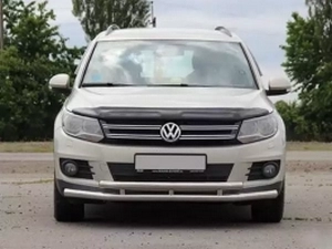 Защита передняя VW Tiguan I (5N; 07-15) - труба двойная 3