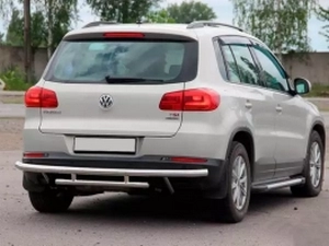 Защита задняя VW Tiguan I (5N; 07-15) - труба двойная 3