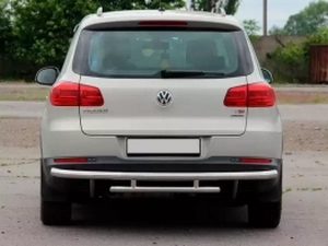 Защита задняя VW Tiguan I (5N; 07-15) - труба двойная 4