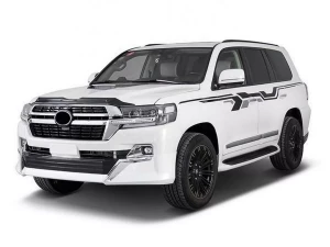 Накладки на бампер Toyota LC 200 (16-21) - GT 2021 (белые) 2