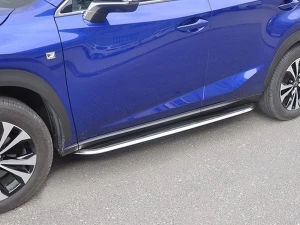 Пороги боковые Lexus NX I (AZ10; 15-21) - OEM стиль (чёрные)