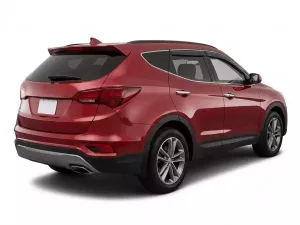 Дефлекторы окон Hyundai Santa Fe IV (TM; 19-23) - Hic (с хром молдингом) 3