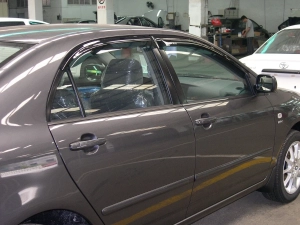 Дефлекторы окон Toyota Corolla E12 (02-07) Sedan - Hic (накладные) 2