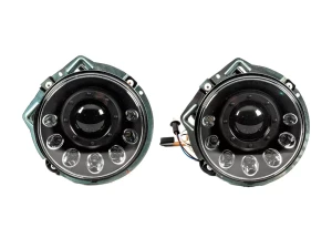 Фары Mercedes G W463 (06-18) - Manor стиль (черные)