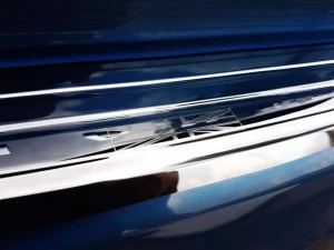 Накладка на задний бампер Mini Countryman II (F60; 17-20) - Avisa (стальная) 2