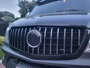 Решётка радиатора Mercedes Sprinter W906 (13-18) рестайлинг - GT стиль (хром) 4