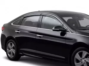 Дефлектори вікон Hyundai Sonata LF (14-19) - Hic (з хромом молдингом)