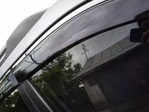 Дефлектори вікон Kia Sportage II (JE; 04-10) - Niken (з хром молдингом) 8