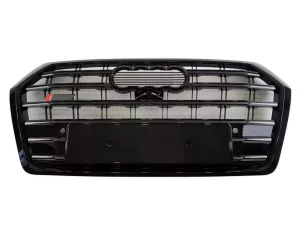 Решётка радиатора Audi Q5 II (FY; 17-21) - S-Line стиль (чёрная) 2