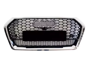 Решётка радиатора Audi Q5 II (FY; 17-21) - RS стиль (хром)