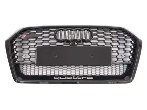 Решётка радиатора Audi Q5 II (FY; 17-21) - RS стиль (чёрная)