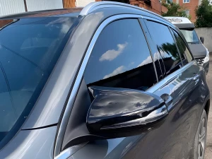 Накладки на дзеркала MB W247 W205 W213 W222 X253 C253 - AMG стиль (чорні) 8