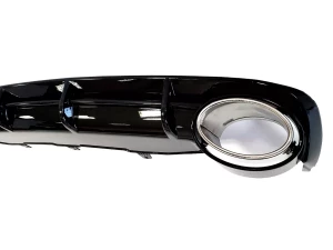 Дифузор заднього бампера Audi A6 C7 (11-14) - RS6 стиль (чорний) 8