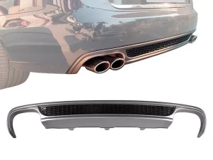 Дифузор заднього бампера Audi A6 C7 (11-14) - S6 соти стиль